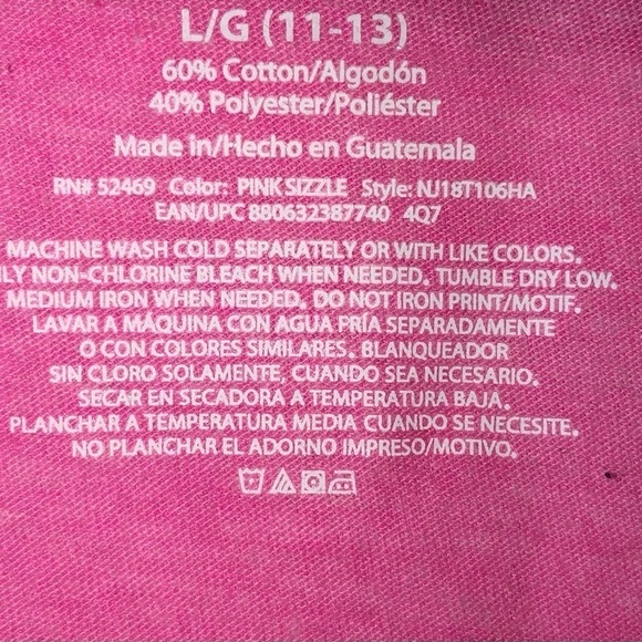 Unicorn Shirt Size Juniors L Pink Short Sleeve Tee Barbie Whimsical Fantasy - Picture 3 of 6